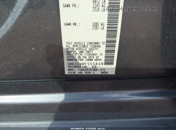 1N4CZ1CV6PC555419 2023 NISSAN LEAF Gray Вид підкапотного простору
