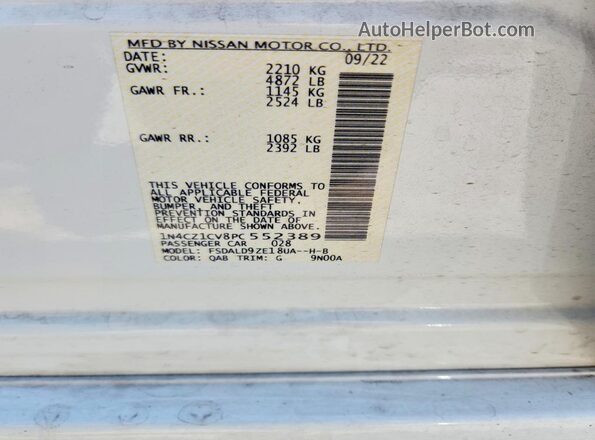1N4CZ1CV8PC552389 2023 NISSAN LEAF White Vista del compartimento del motor