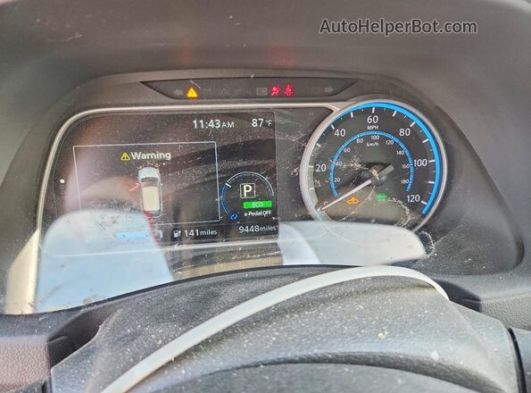 1N4CZ1CV8PC552389 2023 NISSAN LEAF White Vista del cuadro de instrumentos