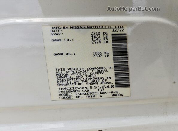 1N4CZ1CVXPC555648 2023 NISSAN LEAF White Շարժիչի բաժամունքի տեսք