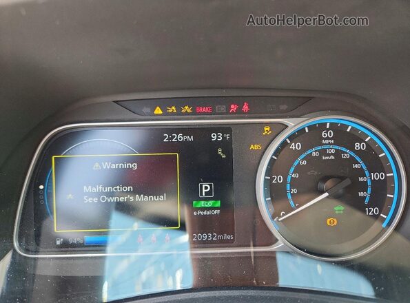 1N4CZ1CVXSC561846 2025 NISSAN LEAF Blue Vista del cuadro de instrumentos