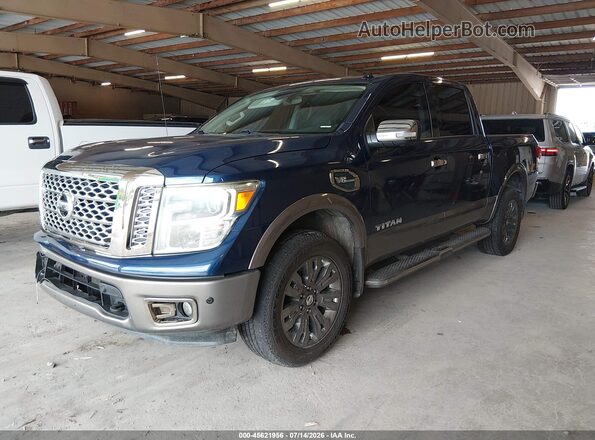 1N6AA1E57HN507923 2017 NISSAN TITAN Blue Передня ліва чверть