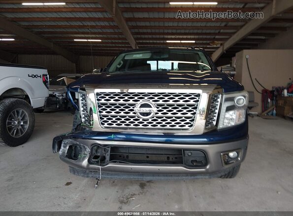 1N6AA1E57HN507923 2017 NISSAN TITAN Blue Вид щитка приладів