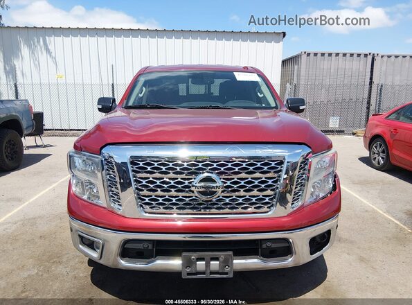 1N6AA1E65JN533712 2018 NISSAN TITAN Burgundy ხელსაწყოთა პანელის ხედი