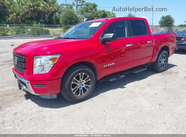 1N6AA1EE3MN529928 2021 NISSAN TITAN Red Front left