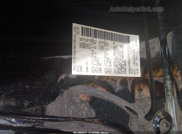1N6AA1FB8LN503702 2020 NISSAN TITAN XD Black Vista del compartimento del motor