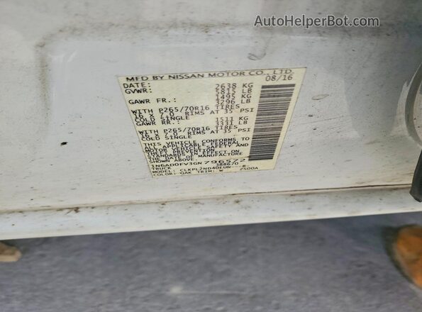 1N6AD0FV3GN796572 2016 NISSAN FRONTIER White Widok komory silnika