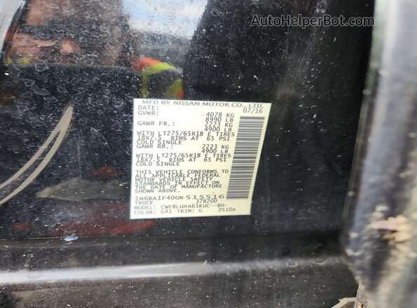 1N6BA1F40GN515516 2016 NISSAN TITAN Black Engine compartment view