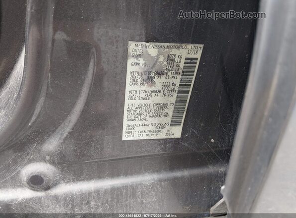 1N6BA1F44KN517620 2019 NISSAN TITAN XD Gray Engine compartment view