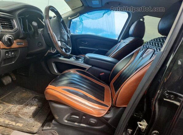 1N6BA1F45GN514927 2016 NISSAN TITAN Black წინა სალონის ხედი