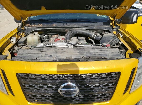 1N6BA1F4XHN553949 2017 NISSAN TITAN Yellow Սալոնի հետևի տեսք