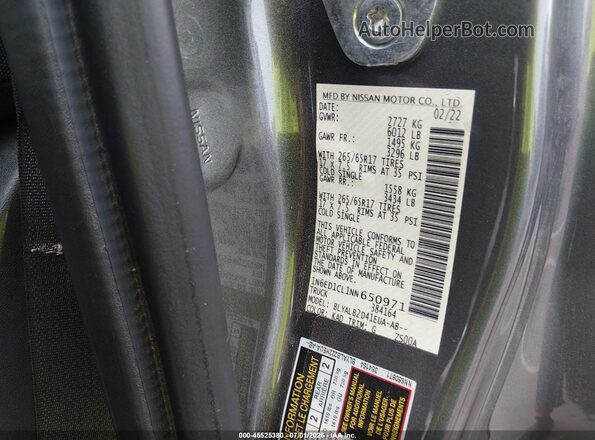 1N6ED1CL1NN650971 2022 NISSAN FRONTIER Серый Вид подкапотного пространства