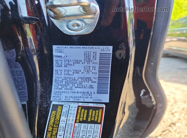 1N6ED1CL7SN606811 2025 NISSAN FRONTIER Black Vista del compartimento del motor