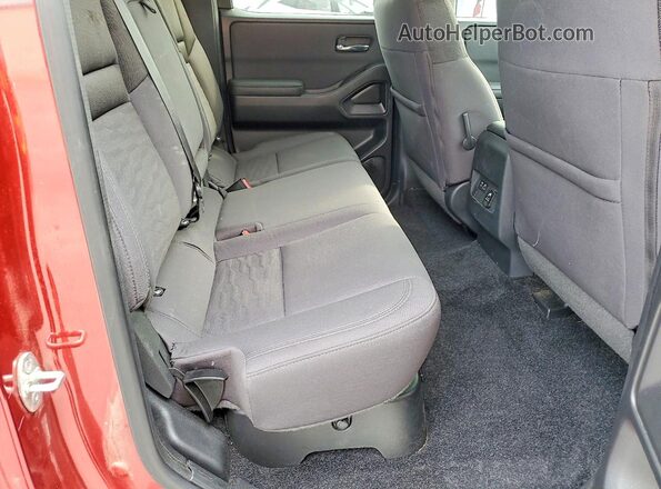 1N6ED1EJ2NN683327 2022 NISSAN FRONTIER Burgundy უკანა სავარძლების ხედი