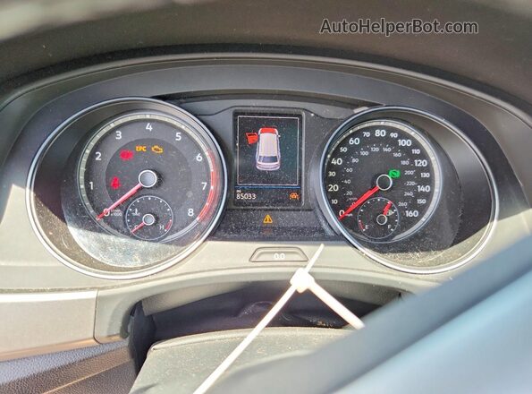 1V25C2CA0LC201315 2020 VOLKSWAGEN ATLAS White Instrument cluster view