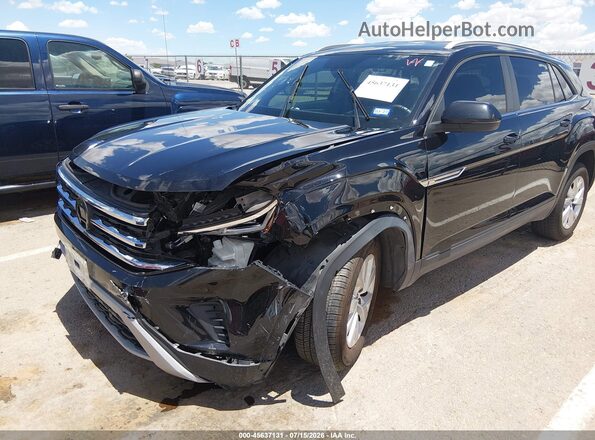 1V2AC2CA8MC235583 2021 VOLKSWAGEN ATLAS Черный Передняя левая четверть