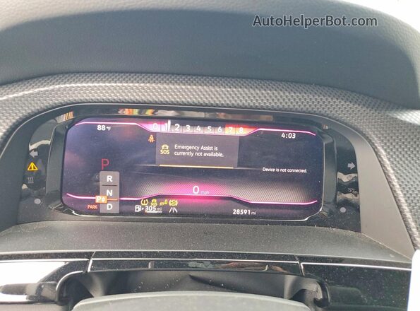 1V2AE2CA5RC222243 2024 VOLKSWAGEN ATLAS Blue Instrument cluster view
