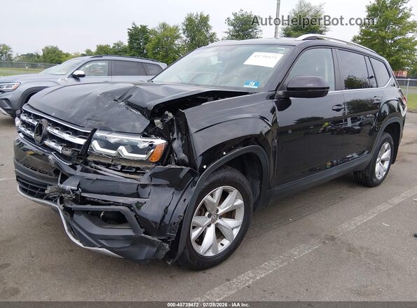 1V2AP2CA1JC598288 2018 VOLKSWAGEN ATLAS Black Vista tres cuartos delantera izquierda
