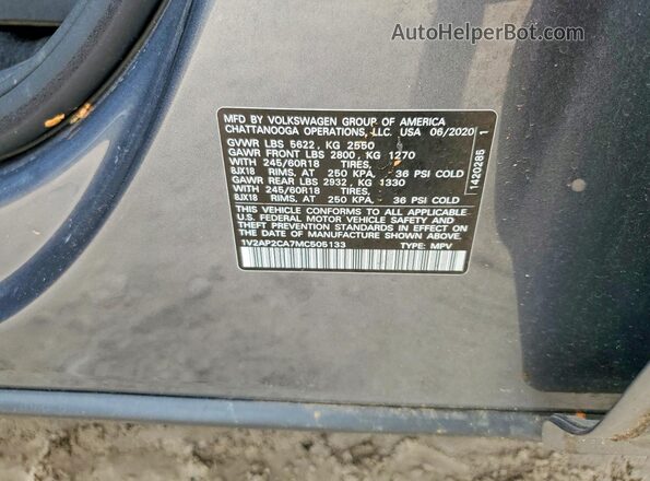 1V2AP2CA7MC505133 2021 VOLKSWAGEN ATLAS Gray Vista interior de 360 grados