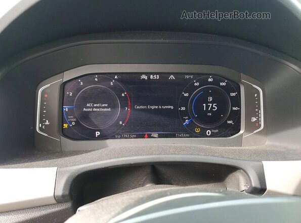 1V2AR2CA4NC505697 2022 VOLKSWAGEN ATLAS Green Սարքավորումների վահանակի տեսք
