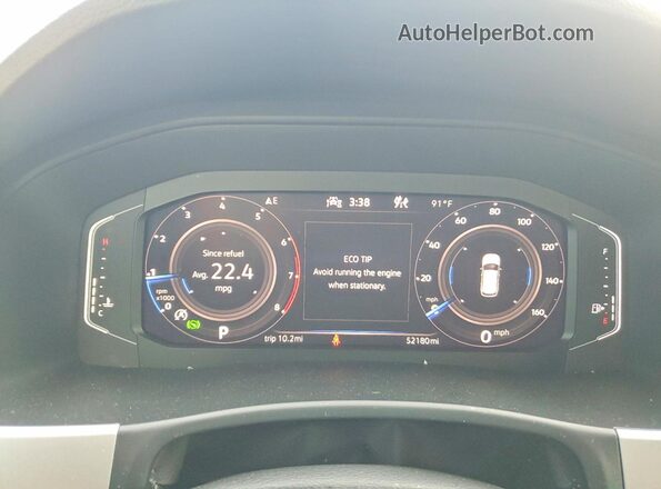 1V2BC2CA7PC210439 2023 VOLKSWAGEN ATLAS White Vista del cuadro de instrumentos