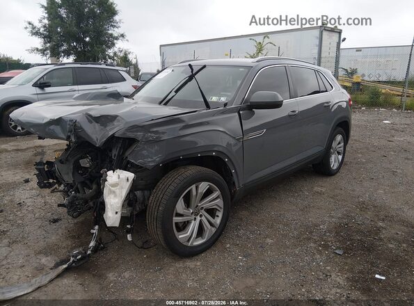 1V2BE2CA6MC204458 2021 VOLKSWAGEN ATLAS Серый Передняя левая четверть