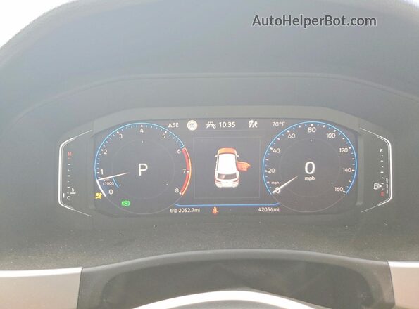 1V2BE2CA9MC232268 2021 VOLKSWAGEN ATLAS Black Вид щитка приладів
