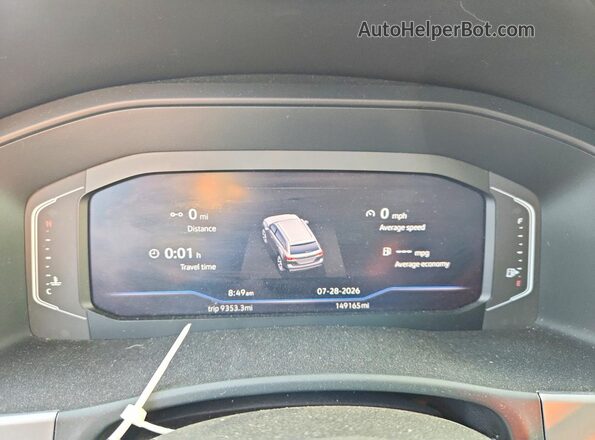 1V2BP2CA3MC504954 2021 VOLKSWAGEN ATLAS Black Widok zestawu wskaźników
