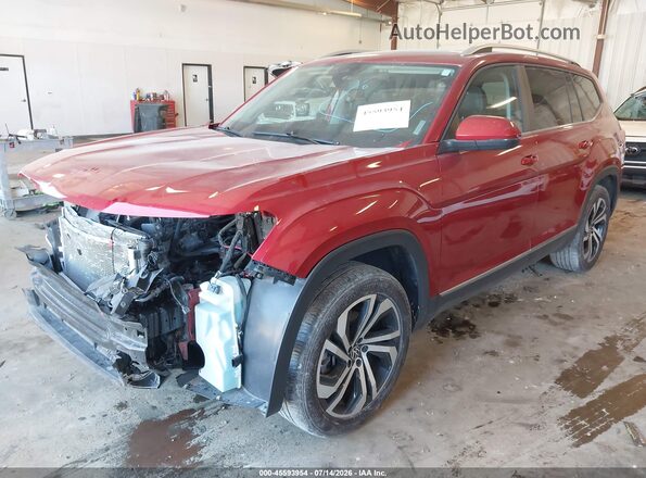 1V2BR2CA7PC523635 2023 VOLKSWAGEN ATLAS Red წინა მარცხენა ხედი სამი მეოთხედიდან