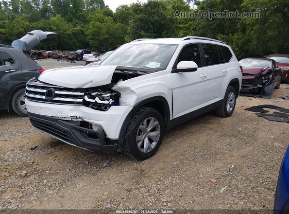 1V2CP2CA5JC600715 2018 VOLKSWAGEN ATLAS White წინა მარცხენა ხედი სამი მეოთხედიდან