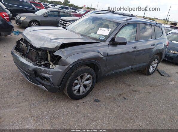 1V2CP2CA6JC593094 2018 VOLKSWAGEN ATLAS Gray წინა მარცხენა ხედი სამი მეოთხედიდან