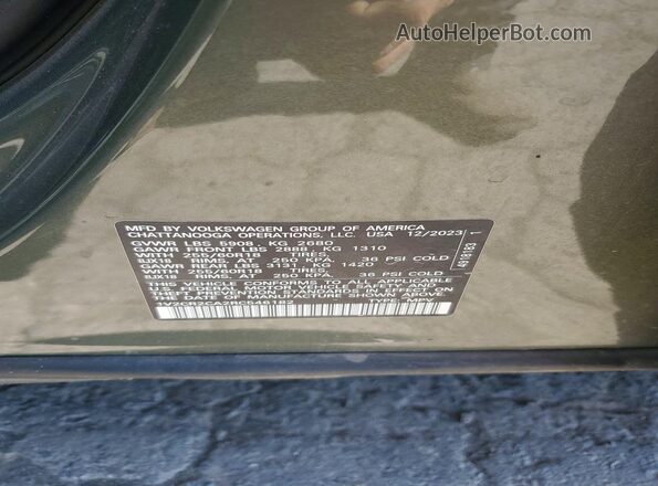 1V2CR2CA2RC546182 2024 VOLKSWAGEN ATLAS Зеленый Вид наклейки с VIN-кодом