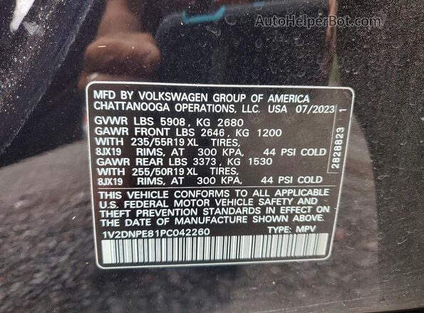 1V2DNPE81PC042260 2023 VOLKSWAGEN ID.4 Black სალონის 360-გრადუსიანი ხედი