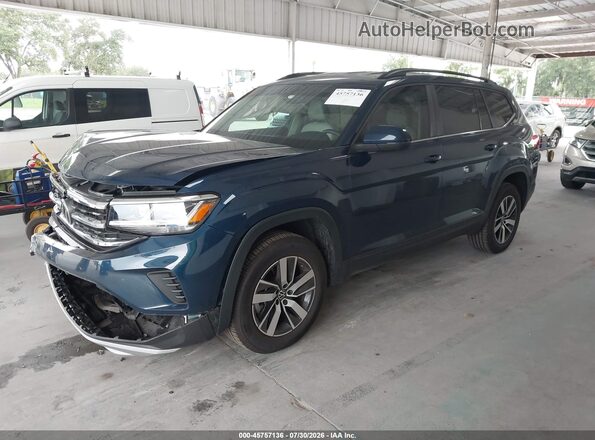1V2DP2CA2NC565786 2022 VOLKSWAGEN ATLAS Dark Blue Przód lewy