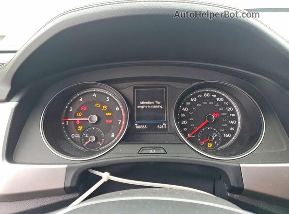 1V2DR2CA1JC590103 2018 VOLKSWAGEN ATLAS Black Widok zestawu wskaźników