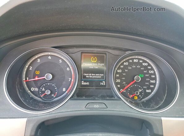 1V2DR2CA2JC581751 2018 VOLKSWAGEN ATLAS White Вид щитка приладів