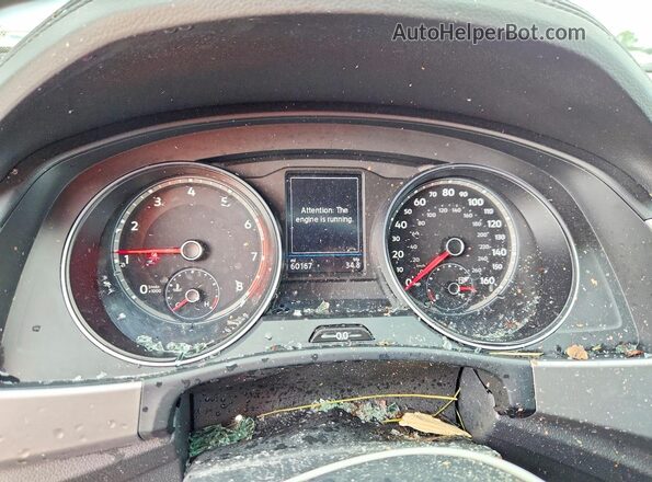 1V2DR2CA3KC533600 2019 VOLKSWAGEN ATLAS White Instrument cluster view