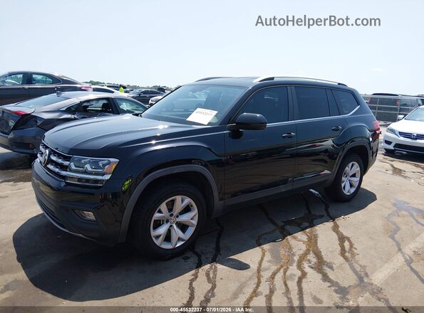 1V2DR2CA3KC615925 2019 VOLKSWAGEN ATLAS Black წინა მარცხენა ხედი სამი მეოთხედიდან