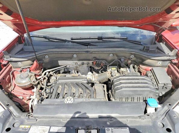 1V2DR2CA9KC606033 2019 VOLKSWAGEN ATLAS Red Вид підкапотного простору