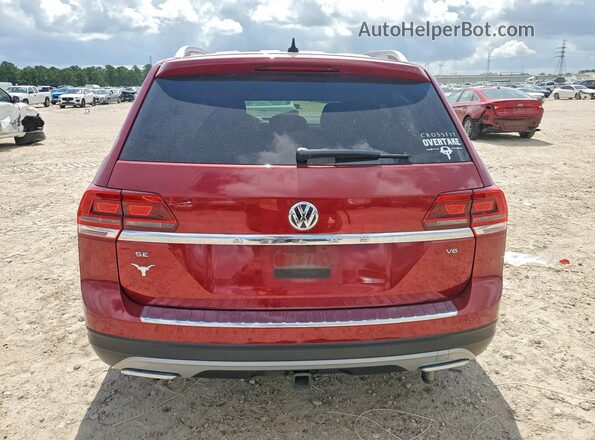 1V2DR2CA9KC606033 2019 VOLKSWAGEN ATLAS Red Вид ззаду
