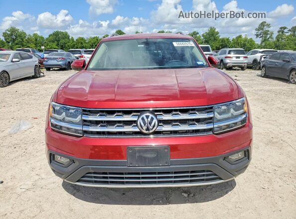 1V2DR2CA9KC606033 2019 VOLKSWAGEN ATLAS Red Вид спереду