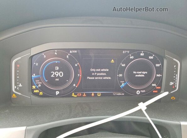 1V2EE2CA5LC222624 2020 VOLKSWAGEN ATLAS Gray Вид щитка приладів