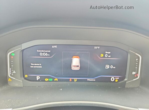 1V2ER2CA8KC606447 2019 VOLKSWAGEN ATLAS White Սարքավորումների վահանակի տեսք