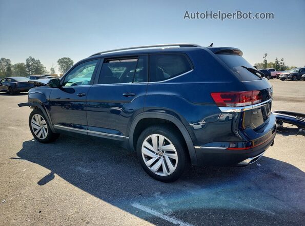 1V2ER2CA9MC516968 2021 VOLKSWAGEN ATLAS Blue Задня ліва чверть
