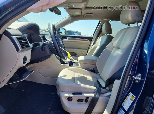 1V2ER2CA9MC516968 2021 VOLKSWAGEN ATLAS Blue Вид салону спереду