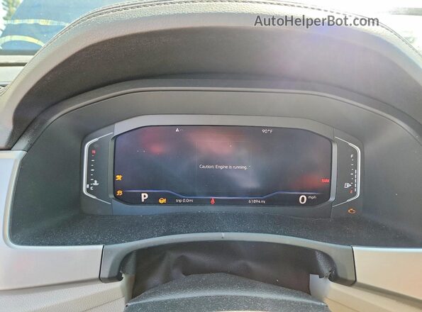 1V2ER2CA9MC516968 2021 VOLKSWAGEN ATLAS Blue Вид щитка приладів