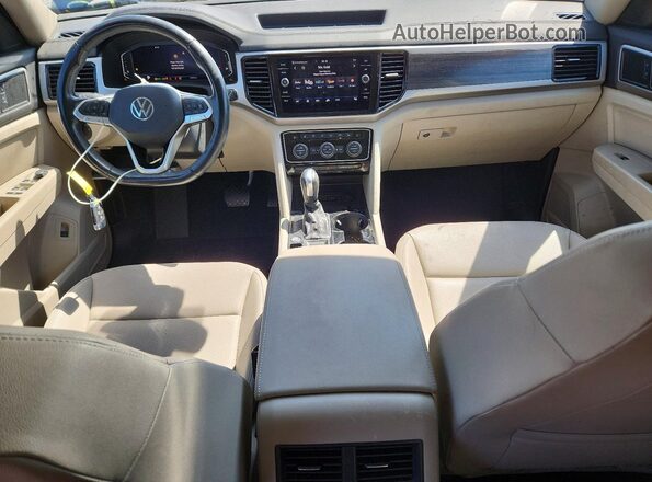1V2ER2CA9MC516968 2021 VOLKSWAGEN ATLAS Blue Вид панелі приладів