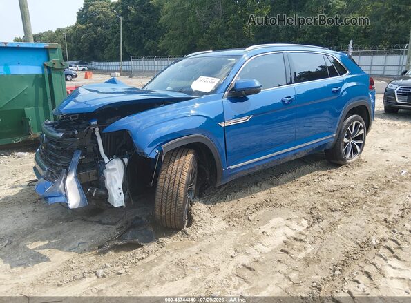1V2FC2CA0TC211203 2026 VOLKSWAGEN ATLAS Blue Առջևի ձախ երեք քառորդ տեսարան