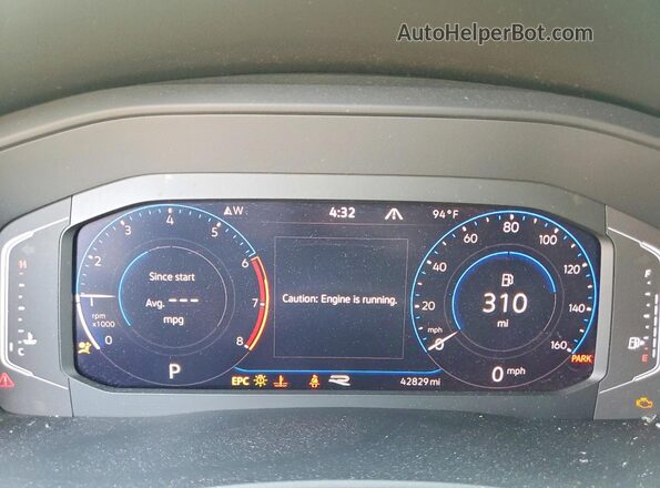 1V2FE2CA7MC216684 2021 VOLKSWAGEN ATLAS White Instrument cluster view