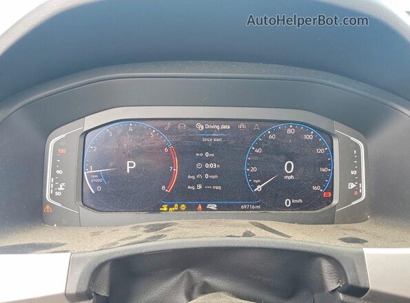 1V2FR2CA6MC600833 2021 VOLKSWAGEN ATLAS Black Vista del cuadro de instrumentos
